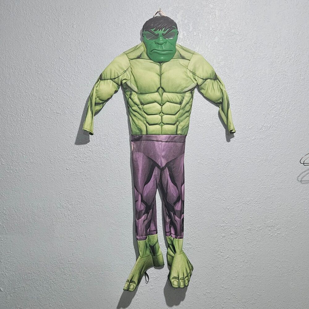 Hulk Costume, Sz M, Gently Used, Comes with Mask & Hand Covers